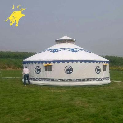 China Waterproof Popular 5 Person Outdoor Printed Waterproof Mongolian Yurt Tent for sale