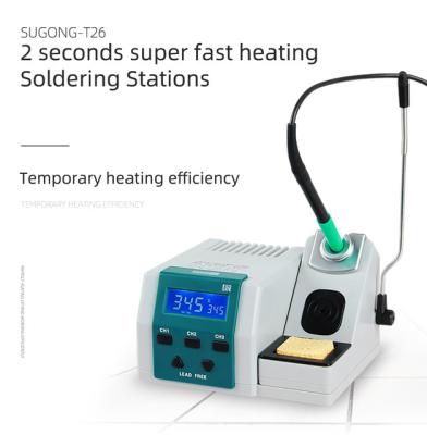 중국 Small Solder Spot Welding Fast Heater SUGON T26 Fast Soldering Station Heat Up Line Extra-Tip Soldering Iron Tip Precision Fingerprint Flying Soldering Station 판매용