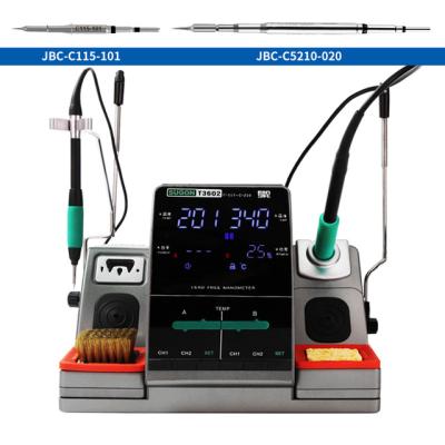 중국 Smart Dual Soldering Iron Soldering SUGON T3602 Soldering Iron Rework Dual Station Soldering Station For Mobile Phone Repair Tool Soldering Soldering Station 판매용