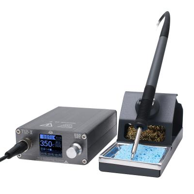 China Small Mini T12D+ Constant Temperature Iron Electric Welding Tool Soldering Soldering Station Smart Adjustable Mobile Phone Repair for sale