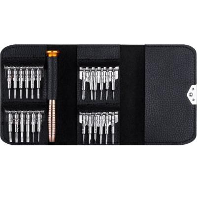 중국 Opening Tools For Mobile Professional Opening Tools For Mobile Repair 25-1 Screwdrivers Kit Screwdriver Set With Leather Case Mini Screwdriver Set 판매용