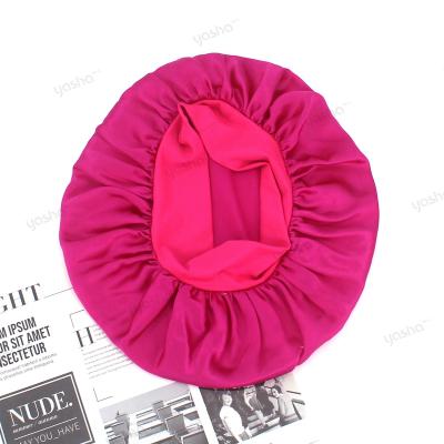 China Elastic Tie Band 16 19 22mm Customize Charmeuse Mulberry Elastic Tie Banding 100% Silk Satin Sleep Cap Hoods for sale