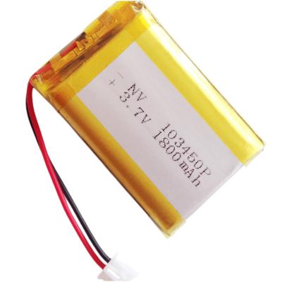 China Flat Toys Lithium 103450 105055 104050 3.7v 1800mah Lipo 6.66wh Fast Charging Li-Ion Battery for sale