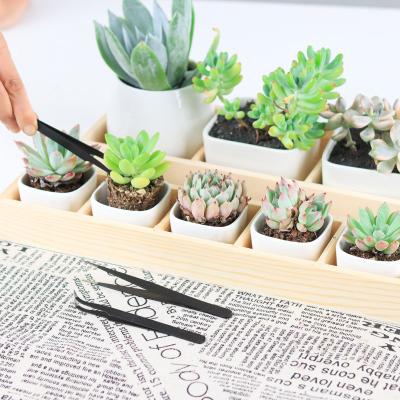 China Durable Material Wholesale Garden Decorations 16 Pieces Planting Tools and Planter Seedling Indoor Succulent Black Gardening Tool for sale