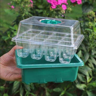 China Wholesale Plastic Garden Nursery Pots Durable Material Plug Tray 12-Hole Plant Flower Square Nursery Succulent Pot For Plants for sale