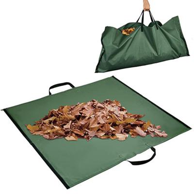 China Eco-friendly Tarpaulin Container Factory Fallen Leaves Collection Storage Tool Garden Bags Leaf Waste Bag for sale