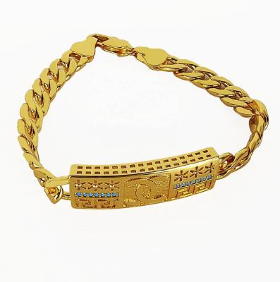 China TRENDY hot sale wholesale jewelry hit fashion design gold jewelry set 24k gold bracelet for sale