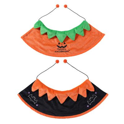 China Viable Reversible Pumpkin Bat Halloween Cat Dog Costume Cloak Clothes Pet Supplies Cosplay Party Pet Clothes for sale