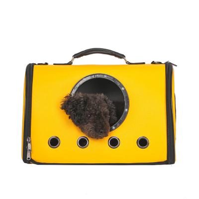 China Viable Portable Collapsible Pet Bag Breathable Capsule Space Bag Cat Air Box Pet Dog Backpack for sale