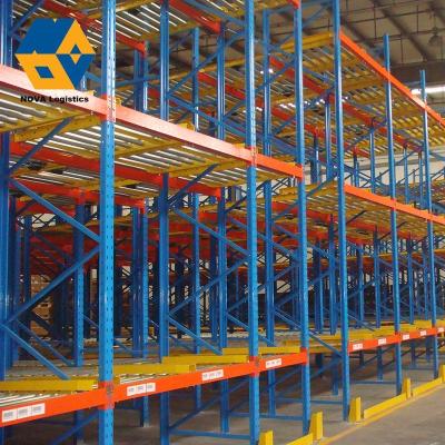 China Corrosion Protection NOVA China Automated Warehouse Storage Stretching, Gravity Cardboard Flow Pallet Rack for sale