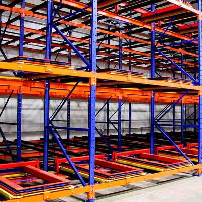 China Corrosion Protection NOVA Cold Storage Galvanized Automatic Shelf Store Equipment LIFO Push Back Racking for sale