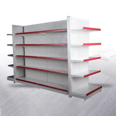 China Single Sided Steel Tegometall Rak / NOVA Q235 Multifunctional Shelves Supermarket Shelf Gondola for sale