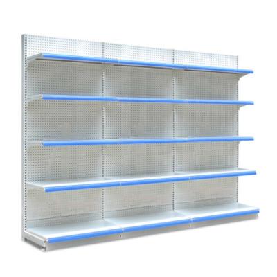 China NOVA Grocery Racks 4 Double Sided Direction Logistics Supermarket Product Steel Equipment Equipment Shelving For Sale for sale