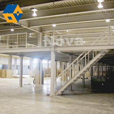 China Corrosion Protection NOVA Customized Facory Metal Galvanized Mezzanine Floor Stand, Steel Structure Platform with Staircase for sale