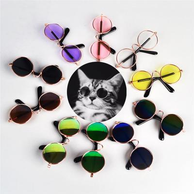 China Viable Round Pet Glass Mirror Cat Dog Sunglasses Pets Accessories Sun Glasses for sale