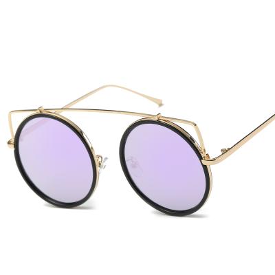 China Trendy Women's Sunglasses Personality Frame Sunglasses L6637 Fashion Fashion Circular Sunglasses Women for sale