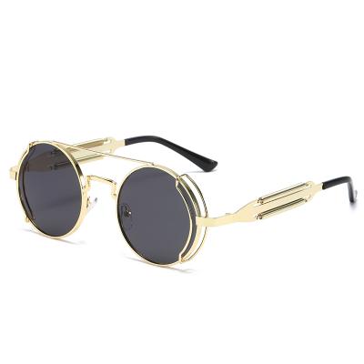 China Fashion sunglasses 2020 new arrivals spring sunglasses 2020 gothic glasses 1830 steampunk metal mirror punk glasses men for sale