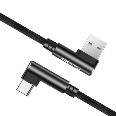 China In het groot Nylon Type C aan USB 2,0 Typec Kabel Kabel van 90 van de de Kabel de Snelle Last van USB C van de Graadhoek de Kabelgegevens Te koop