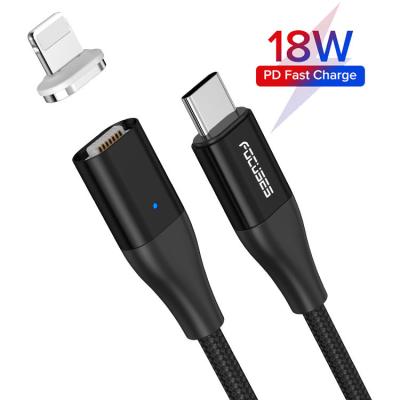 China Fast Charging PD 18W Magnetic USB Charging Cable LED Magnetic USB Cable for sale