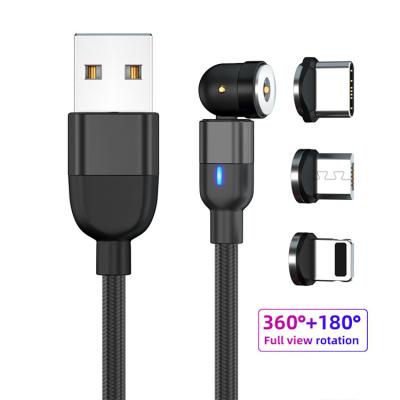 Cina 540 il carico magnetico di rotazione 3A USB cabla 3 in 1 cavo di dati magnetico in vendita