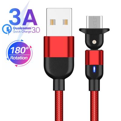 Cina 180 cavo di carico magnetico universale magnetico del cavo di dati di USB di rotazione 3A in vendita