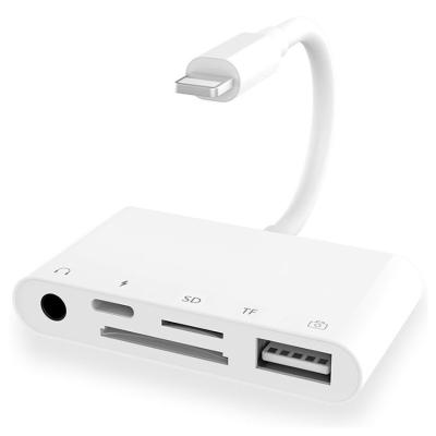 China stop die 5 in 1 de Bliksemadapter van USB OTG spelen voor Apple Te koop