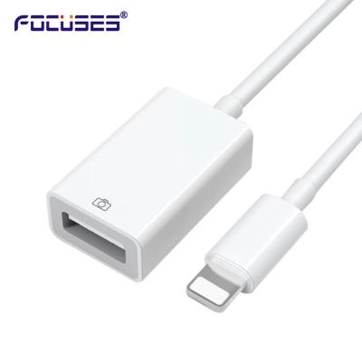 China Witte OEM USB OTG Kabeladapter ROHS USB aan Bliksemotg Kabel Te koop