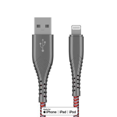 China MFI Certified Nylon Braided USB Charging Cable Customized Logo For Iphone Apple for sale