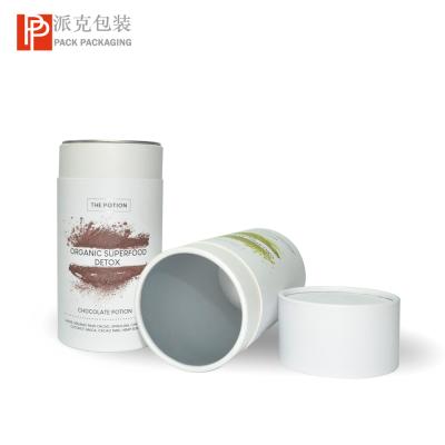 China Recycled Colorful Printing Materials White Board Paper Tube Salt / Superfood Packaging For Food Packaging for sale