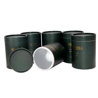 China Recyclable Custom Design Luxury Round Coffee Paper Tube Packaging Food Grade Cardboard Packaging Container For Tea / Super Food Packing Box for sale