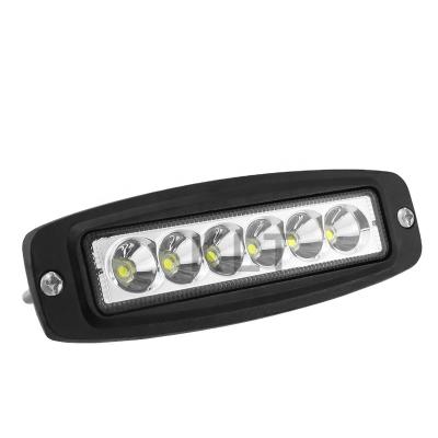 China Aluminum klt 6 inch daytime running light 18w 12v led tractor light waterproof offroad work truck light bar Ip67 for sale