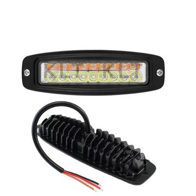 China Klt Ip68 24v 6inch 48w Super Bright Aluminum White Amber Car Truck Offroad Strobe Barra Led Dual Color Flashing Led Light Bar for sale