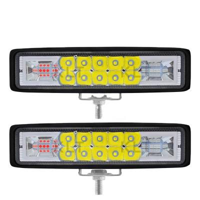 China Wholesale Aluminum 6inch Led Light Bar Single Row Amber Strobe 4x4 Slim Led Light Guide Offroad Auto Truck Led Light Bar for sale