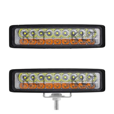 China Wholesale 6inch aluminum klt work led Amber Flash Led Bars Offroad 4x4 light pod strobe 54w cube led light bar work lamps car light for sale