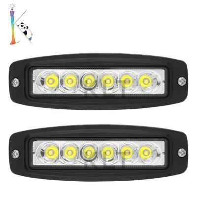 China KLT 6inch 18w aluminum drive fog offroad led work car light 12v led universal car 4wd led beams work light bar for sale