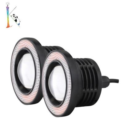 China klt car led lights 2.5/3 /3.5 inch Angel Eyes Motorcycle Lights Car Fog Lights Suitable For Led 64/76/89 mm 3inch for sale