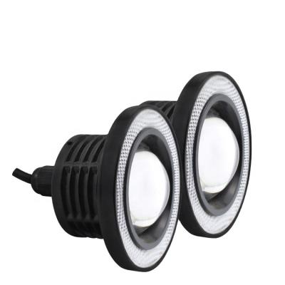 China 2.5/3.0/3.5 inch Lens Drl Car COB klt Led Fog Lamp White Angel Eye Light Halo Ring Drl Driving Lights For All Car 3.5inch for sale