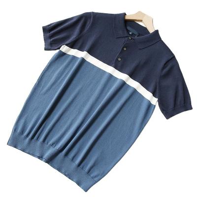 China Wholesale Summer Anti-wrinkle Casual Custom Slim Fit Knitted Shirts Mens Short Sleeves High Quality Golf Polo T-Shirts for sale