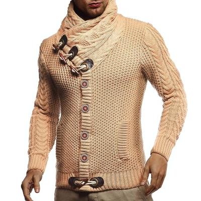 China Anti-wrinkle Men's Jacket Turtle Neck Cardigan Winter Pullover Hoodies Sweaters Knitted Casual Pullover for sale