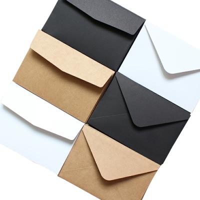 China China Wholesale Efeeor Classic Black White Blank Kraft Wedding Invitation Envelope for sale