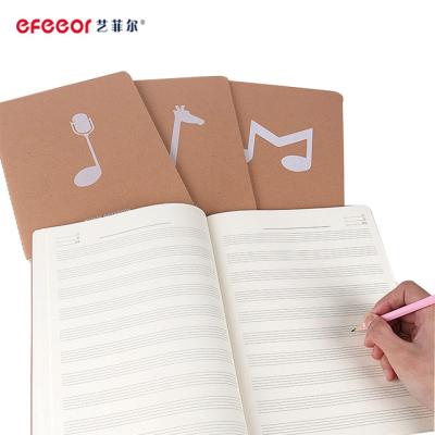 China Printed Kraft Paper Cover Music Stave Notebook For Students for sale