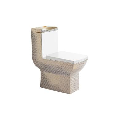 China Modern Style Siphonic WC Strap Luxury Bathroom One Piece Ceramic Clad Toilet for sale