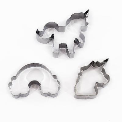 China Custom Viable Unicorn Metal Cookie Cutters Cookie Cutter Set Christmas Cookie Cutter for sale