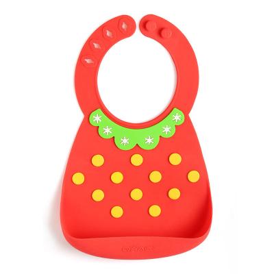 China 2019 New Amazon Release Silicone Baby Bib BPA Free Antibacterial Food Grade Soft Washable Feeding Bib Easy Clean for sale