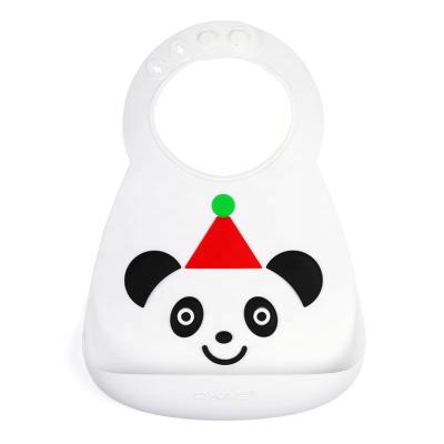 China 3D Hot Sales Antibacterial Soft Silicone Baby Bibs Waterproof Cute Kids Bibs for sale