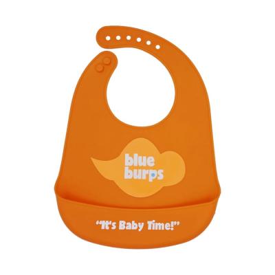 China Blueburps Antibacterial Silicone Baby Bib for sale