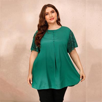 China Plus Size Women's Clothing Breathable Fashion Plus Size Women's Blouses And Shirts for sale