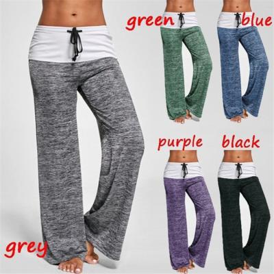 China Breathable Floor Length Digital Printing Women's Sport Yoga Wide Leg Sweatpants And Pants for sale