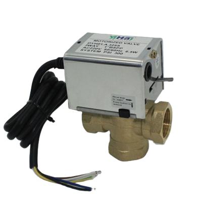 China General Left Spring 5wires 2 Zone Motorized Return Valve With End Switch Microswitch Fan Coil Auxiliary Valve for sale