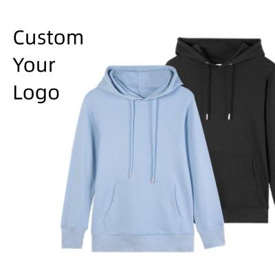 China Anti-Wrinkle Fashion Men's Hoodies Plain 100% Heavyweight Cotton Hoodies Sweatshirts OEM Logo Blank Graphic Hoodie for sale